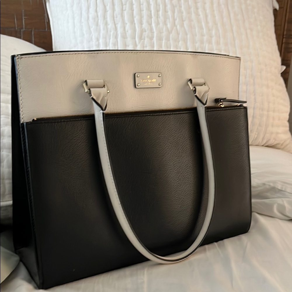Kate Spade Black and White Structured Tote